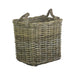 Square Grey Rattan Basket Plant Pot