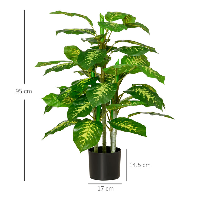 Artificial Evergreen Tree Fake Decorative Plant in Nursery Pot