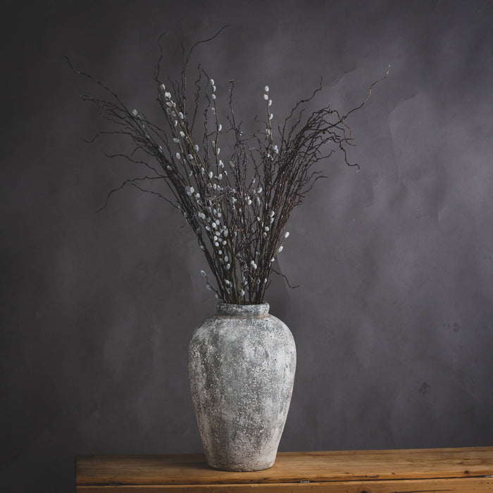 45cm Exquisite Aged Stone Tall Ceramic Vase