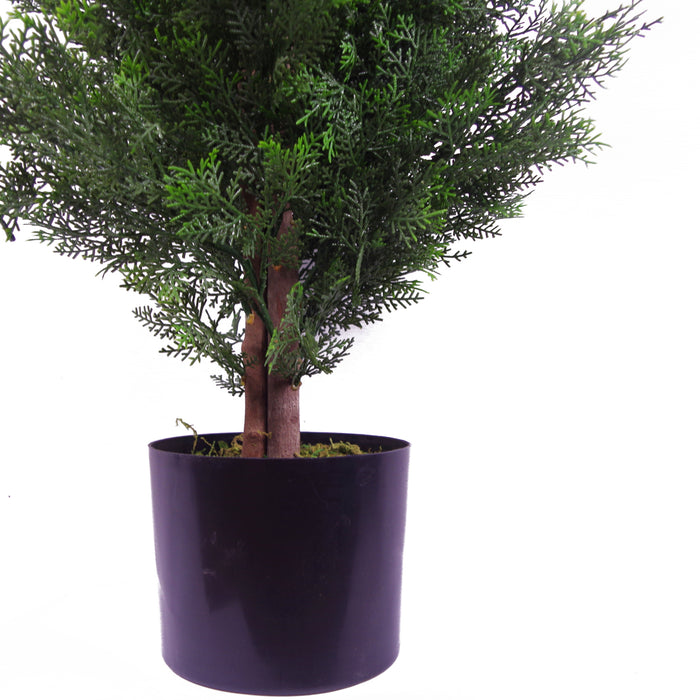 120cm Pair of Artificial Cypress Topiary Trees