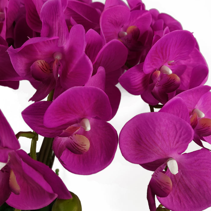 Stunning 85cm Artificial Real Like Dark Pink Bush Orchid