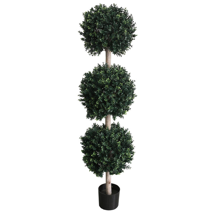 150cm UV Protected Triple Ball Topiary Tree Artificial Outdoor Greenery