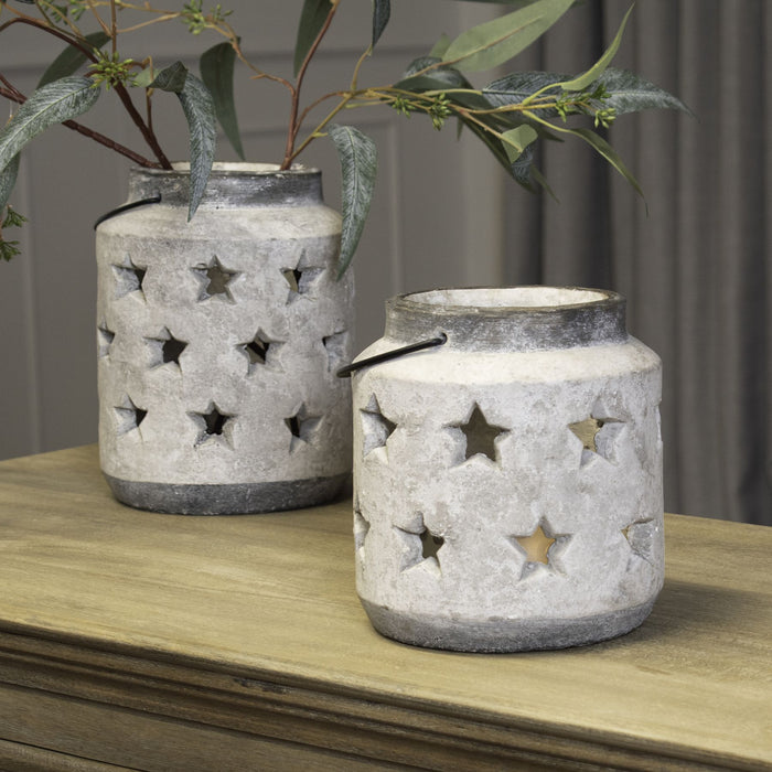 Elegance Bloomville Stone Star Lantern Vase