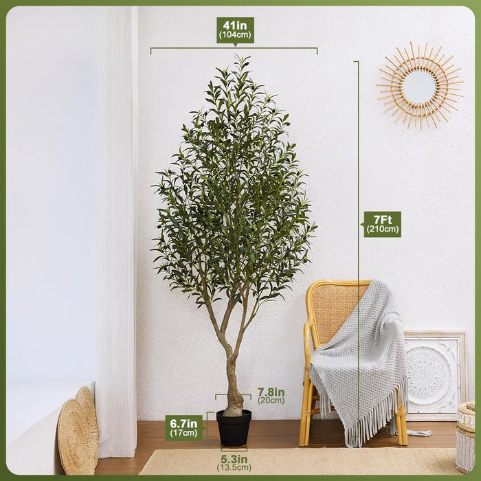 210CM Artificial Olive Tree UV Resistant Faux Plant