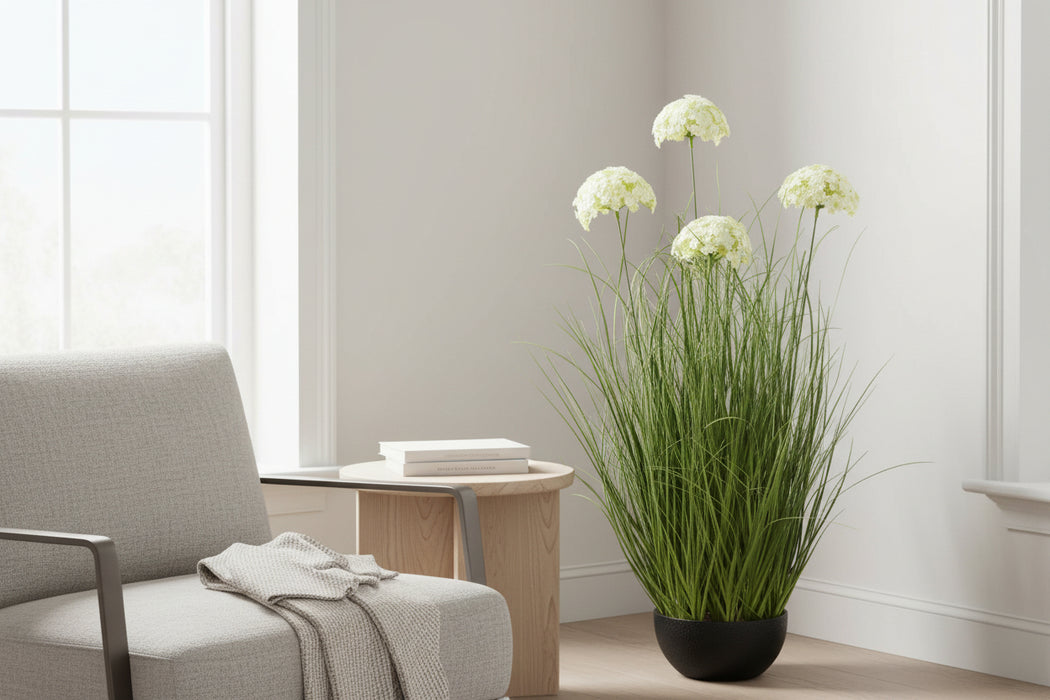 120cm Large White Allium Plant In Pot