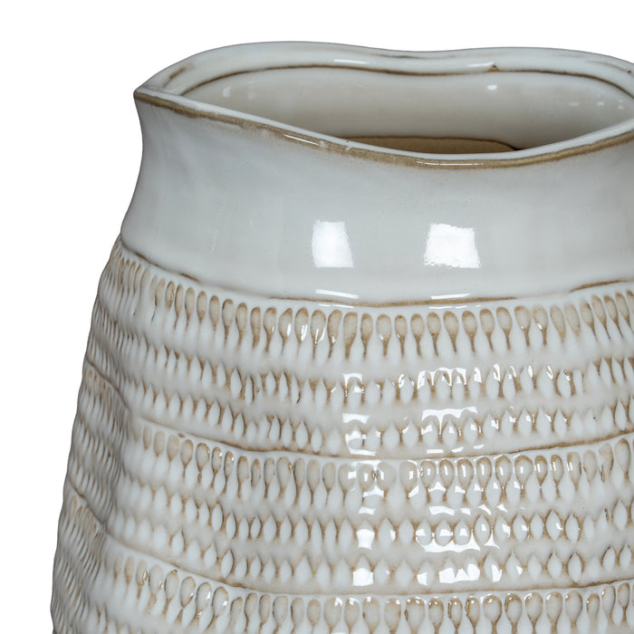 26cm Exquisite Ceramic Tava Wide Hewn Vase