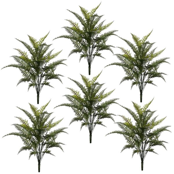 Pack of 6 x 78cm Fire Retardant Fern Foliage Branch