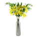Pack of 6 x 100cm Large Yellow Lily Stem - 18 Flowers