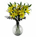 100cm Large Yellow Lily Stem - 3 Flowers