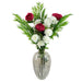 Pack of 6 x 70cm White Artificial Carnation Stem - 24 Flowers