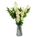 28cm Gold Rim Smoke Grey Glass Vase