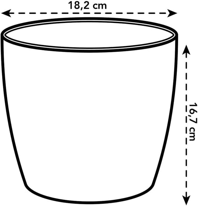 Elho Brussels Round 18 Black Plant Pot