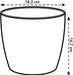 Elho Brussels Round 18 Black Plant Pot