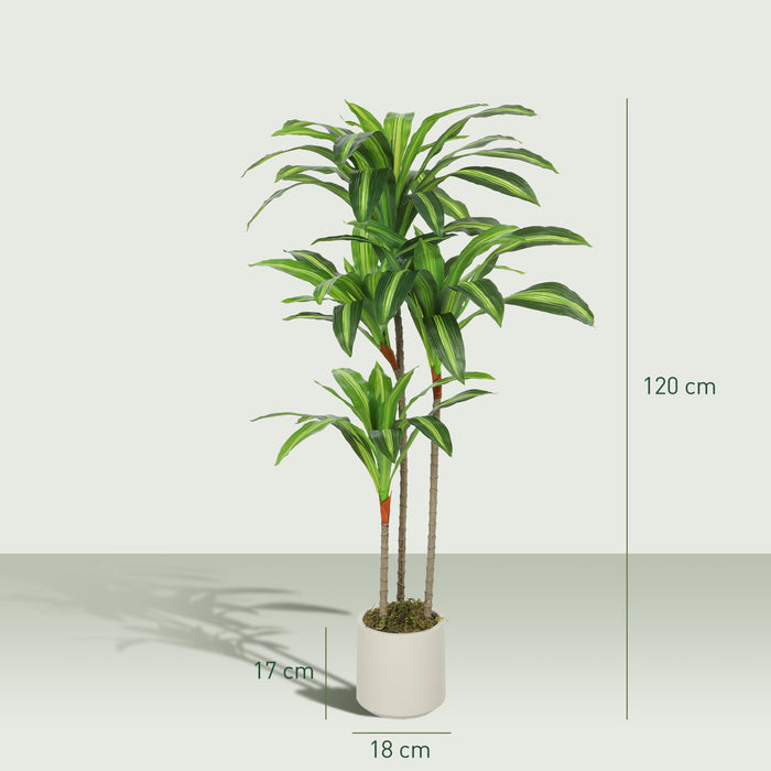 120cm Artificial Dracaena Tree with Bendable Trunks