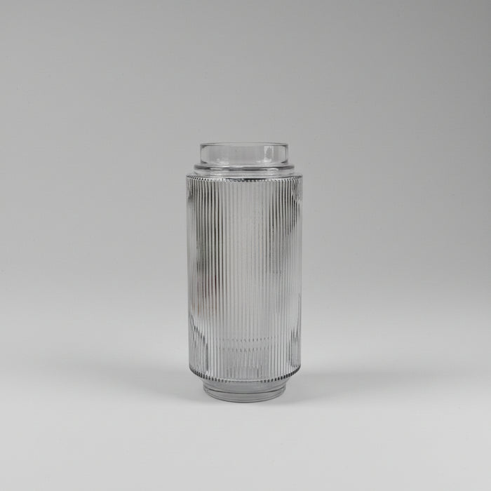 60cm Artificial Purple Starflower Display Glass Vase