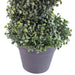 Pair of 120cm (4ft) Tall Artificial Boxwood Tower Trees Topiary Spiral Metal Top