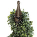 Pair of 120cm (4ft) Tall Artificial Boxwood Tower Trees Topiary Spiral Metal Top