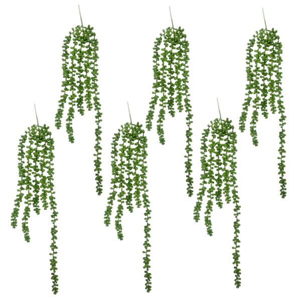 Pack of 6 x 70cm Faux String of Hanging Plant Pearls