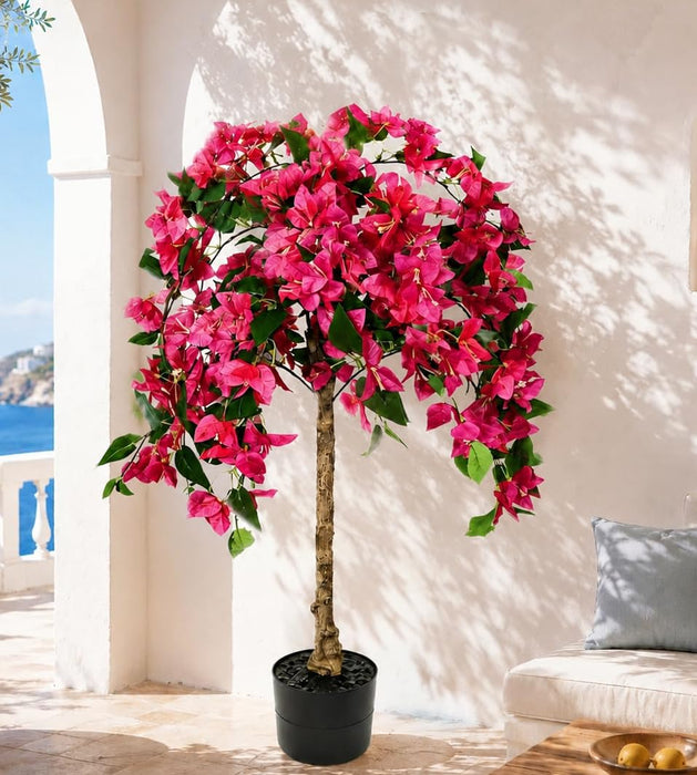 110CM Bougainvillea Tree - Indoor /Outdoor Flowering Tree Wood Trunk