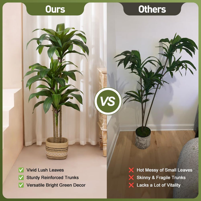 150cm Dracaena Tree, Faux Plant with Pot