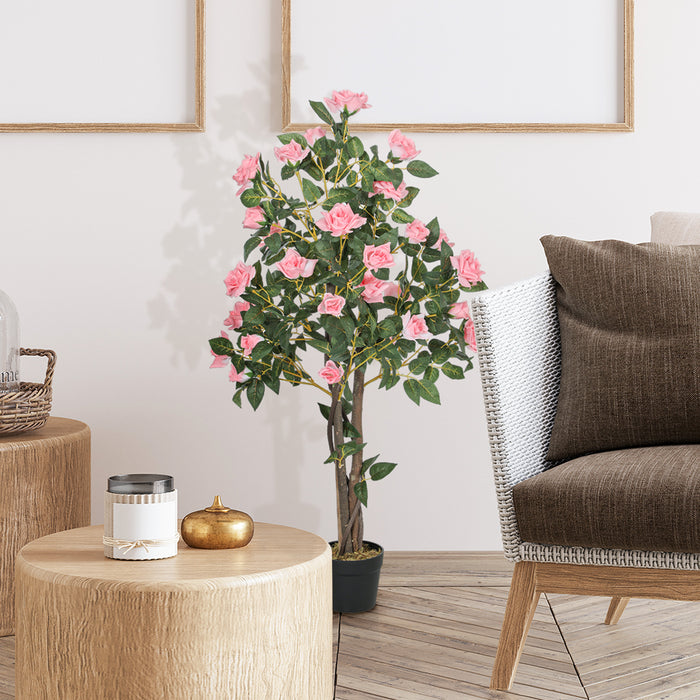 110cm Set of Two Gorgeous Faux Rose Plants