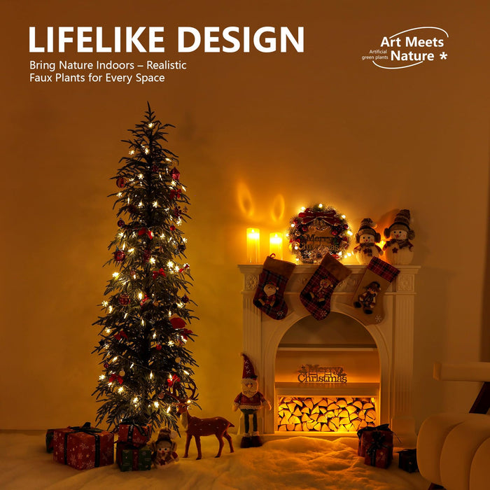 Artificial Christmas Tree 180 cm - Slim PE Needles - Unlit