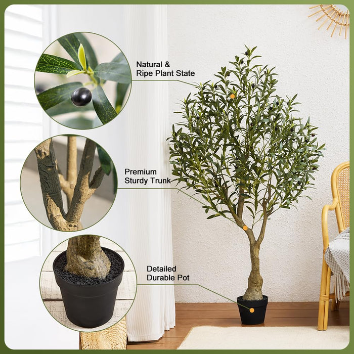 Artificial Olive Tree 150cm, UV Resistant Faux Plant