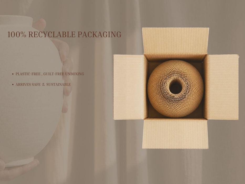 Large Stone-Effect Ceramic Vase – 25cm