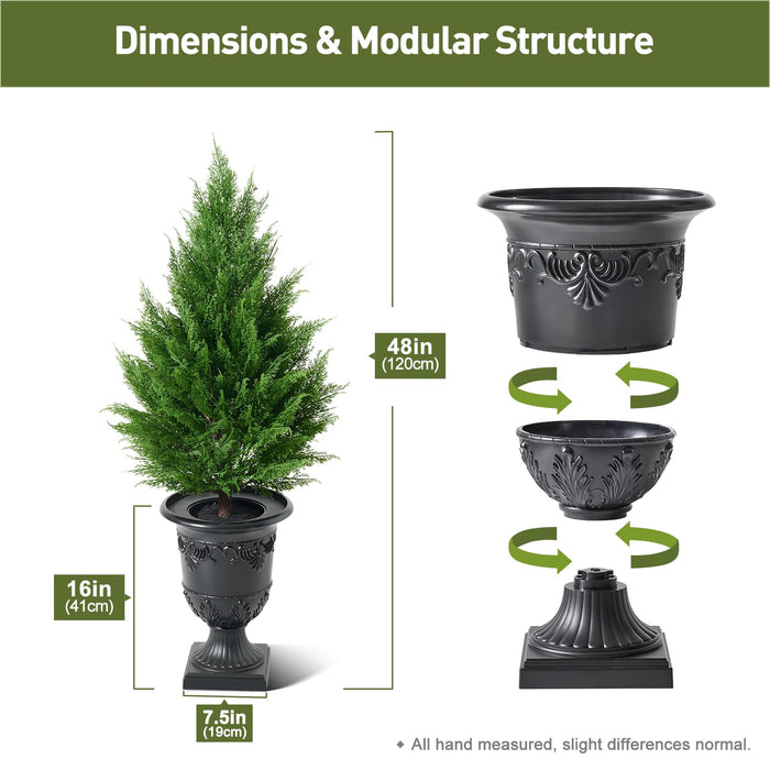 Artificial Topiary Cedar Tree 120 cm UV Resistant Urn Planter