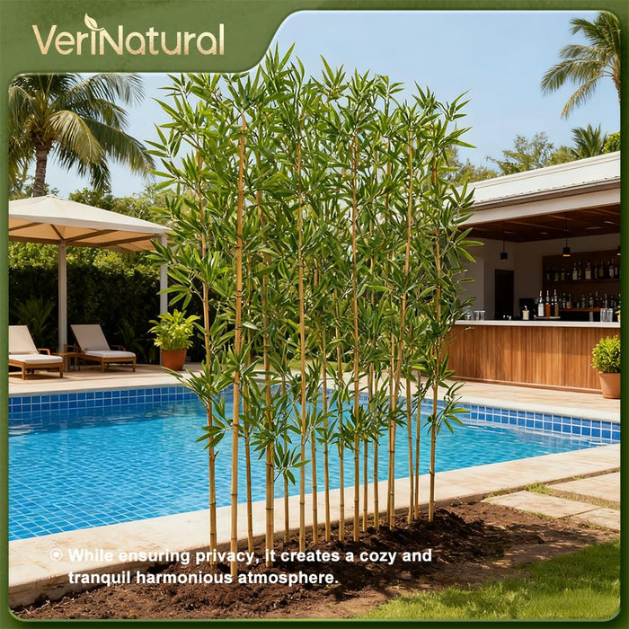 Artificial Bamboo Tree, 180cm UV Resistant, 12 Poles
