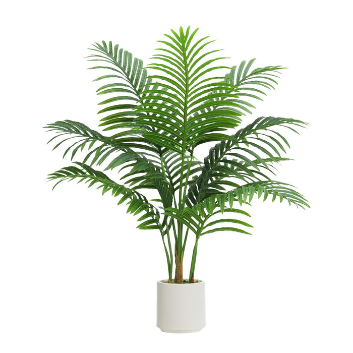 90cm Faux Areca Palm Tree in White Pot
