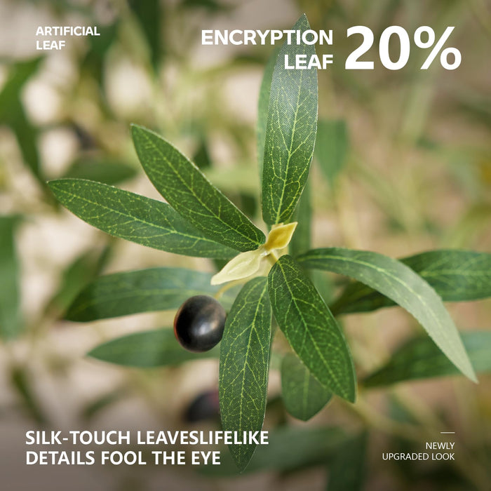 210cm - Mediterranean Olive Tree Indoor Plant with 2871 Leaves and Fruits