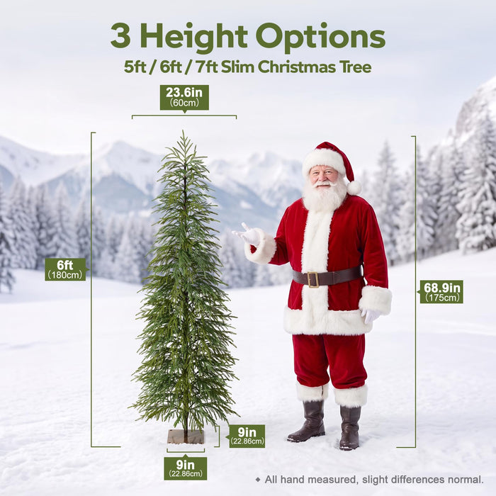 Artificial Christmas Tree 180 cm - Slim PE Needles - Unlit