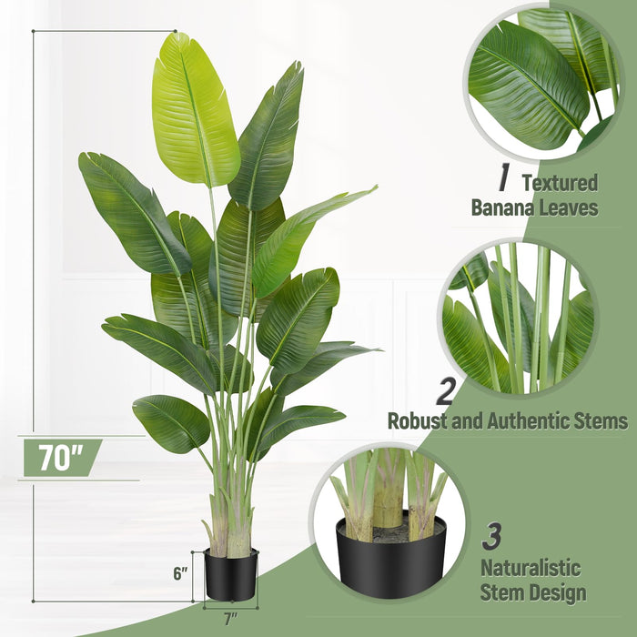 Faux Tropical Banana Tree - 180cm