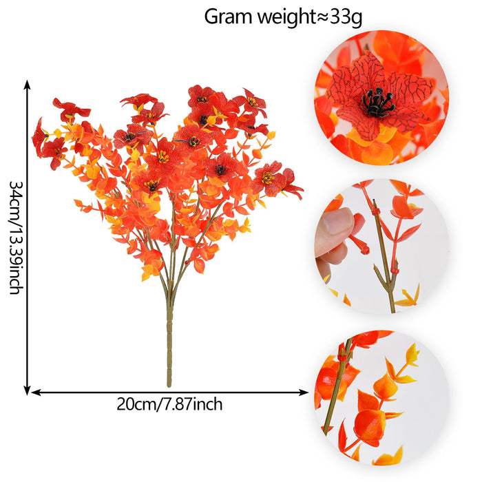 Autumn Realistic Faux Flowers with 3 Bundles Roses