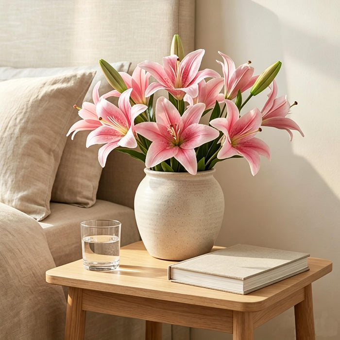 Artificial Lily Flower Stems - 38cm - 6 pack
