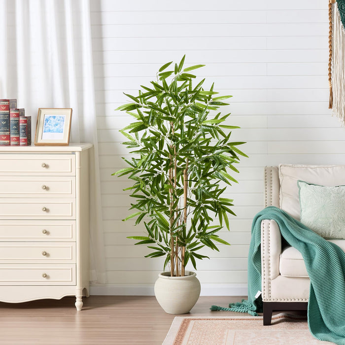 150cm Artificial Bamboo Tree, 5 Real Bamboo Trunks