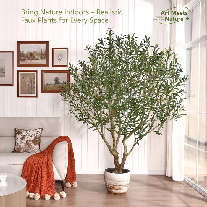 Olive Tree – 210cm with Realistic Fruit & Foliage