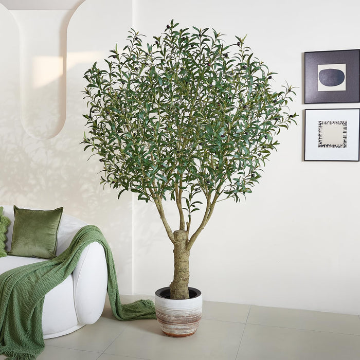 210cm - Mediterranean Olive Tree Indoor Plant with 2871 Leaves and Fruits