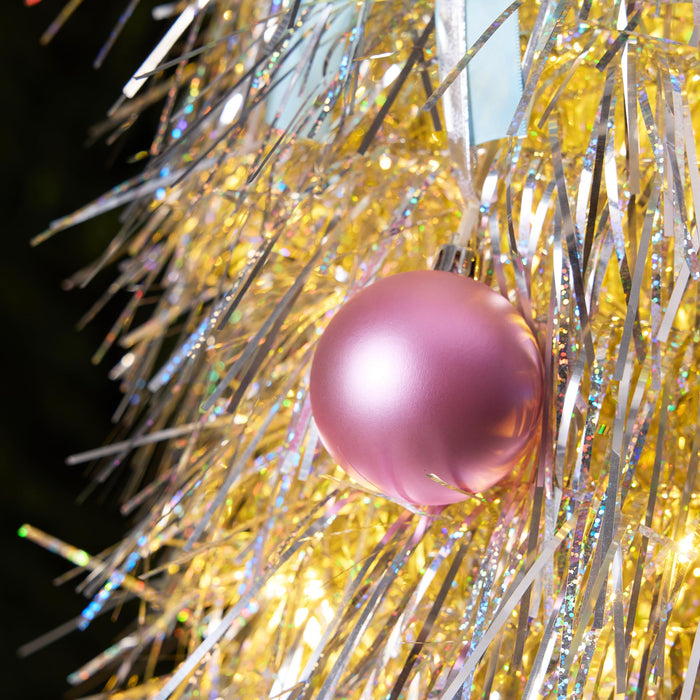 Pop-Up Tinsel Christmas Tree – 146cm with Slim Design