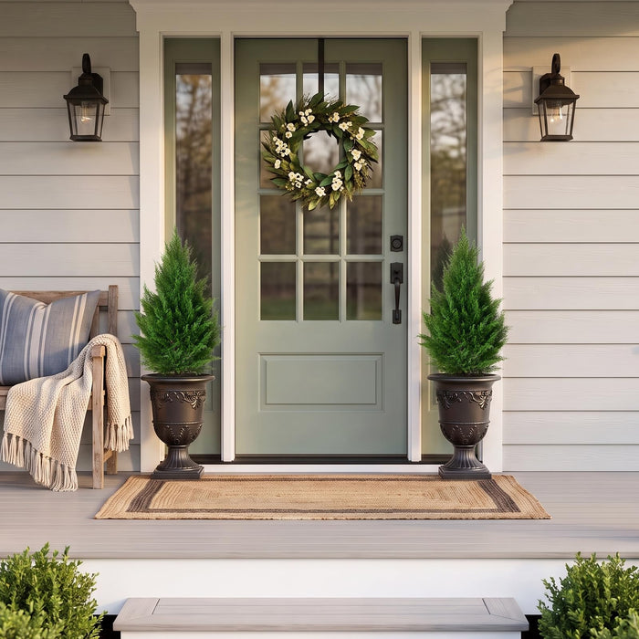 Artificial Topiary Cedar Tree 120 cm UV Resistant Urn Planter