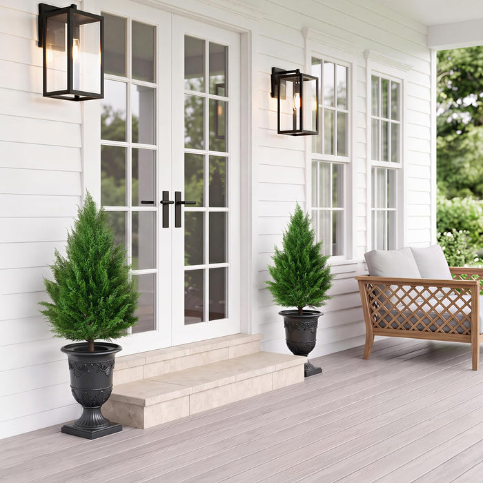 Artificial Topiary Cedar Tree 120 cm UV Resistant Urn Planter