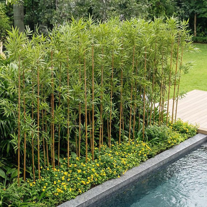 Artificial Natural Bamboo Tree, 210cm UV Resistant, 36 Poles