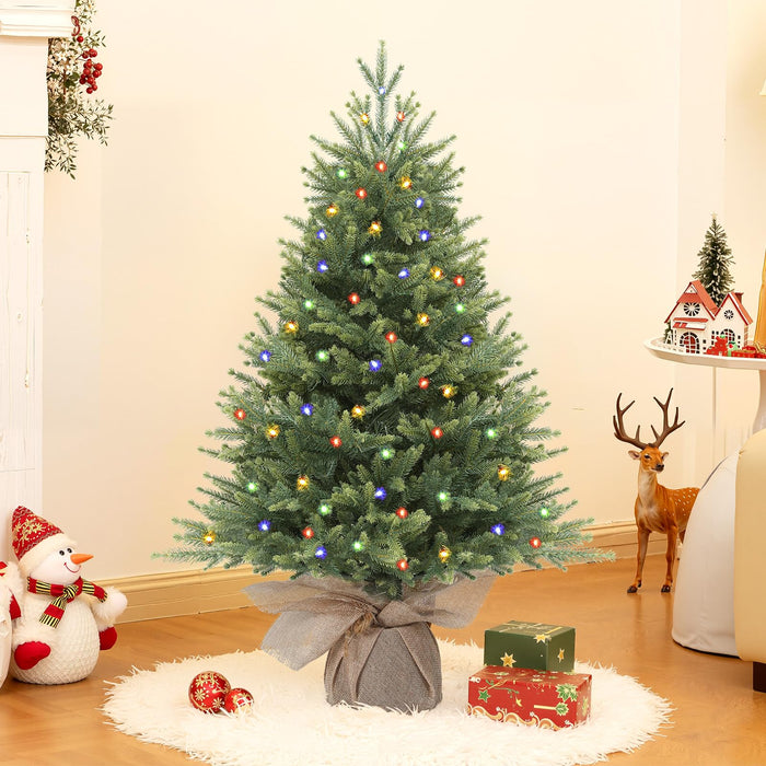 90cm/3ft Pre-Lit LED Artificial Christmas Tree with Multi-Color lights
