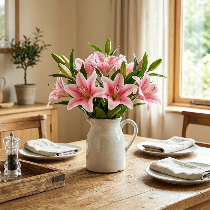 Artificial Lily Flower Stems - 38cm - 6 pack