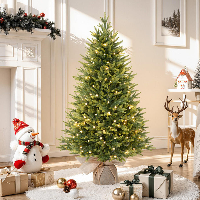4FT Pre-lit Artificial Mini PE Christmas Tree for Xmas Decorations