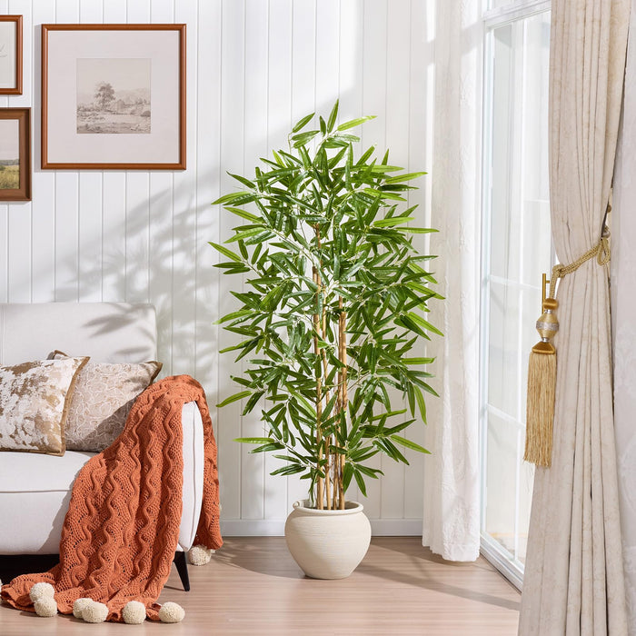 150cm Artificial Bamboo Tree, 5 Real Bamboo Trunks