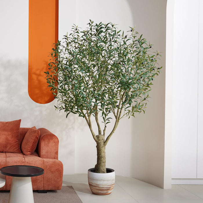 210cm - Mediterranean Olive Tree Indoor Plant with 2871 Leaves and Fruits