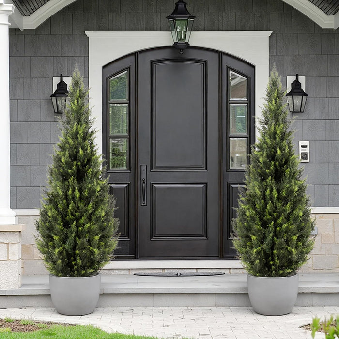 Artificial Cedar Topiary Trees – 150cm (2 Pack) UV Resistant