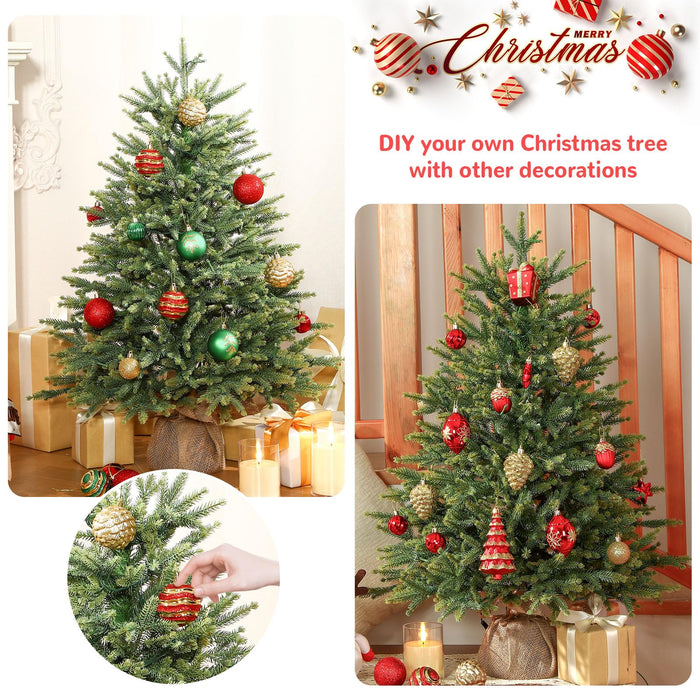 90cm/3ft Pre-Lit LED Artificial Christmas Tree with Multi-Color lights